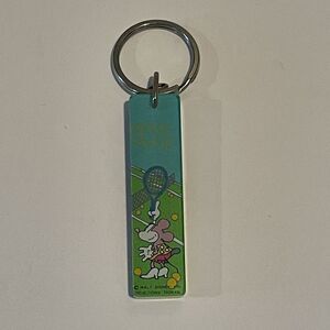 Vintage Walt Disney Minnie‎ Mouse Tennis Key Chain Key Fob Key Ring